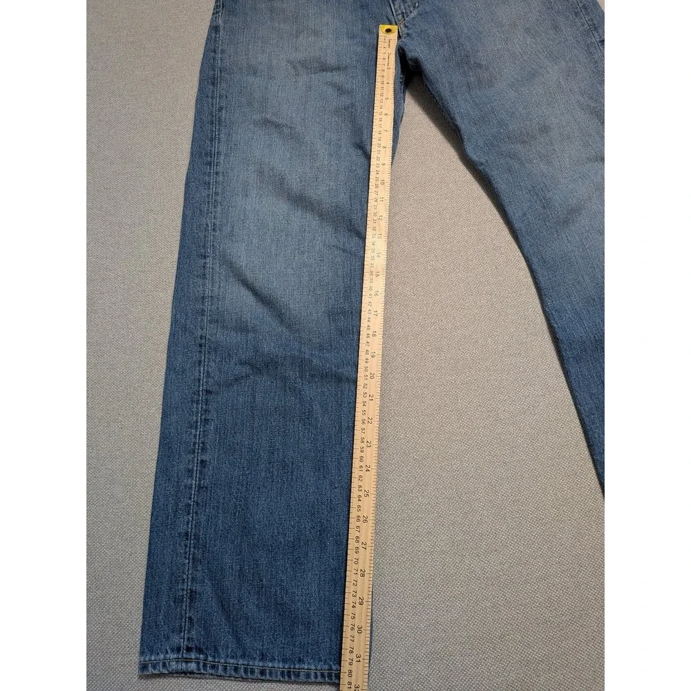 Polo Ralph Lauren Mens 36x32 Blue Straight Leg Denim Jeans Cotton Pants W36 L32